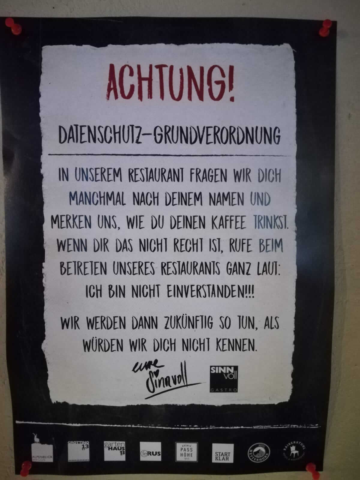Hotel Alpenblick in Weggis DSGVO